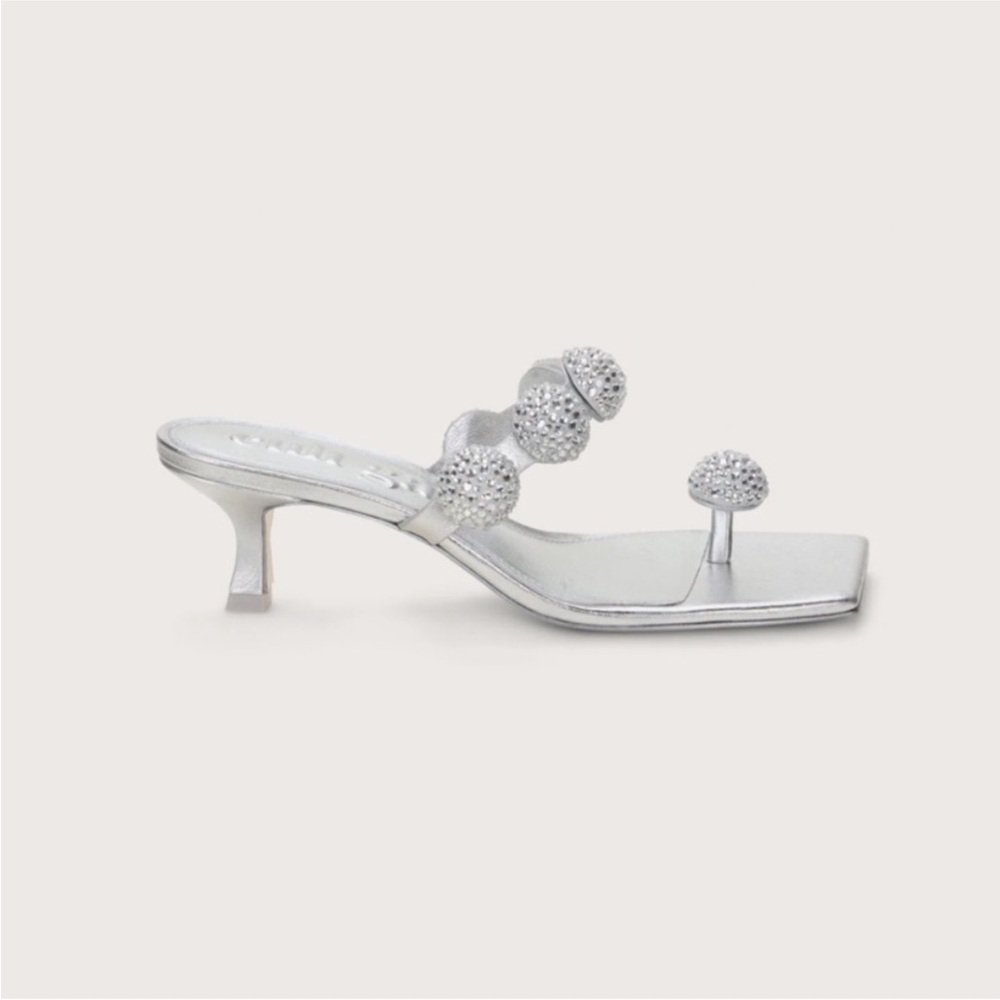 NWT Cult Gaia Sarina Sandal w/ Leather and Crystals